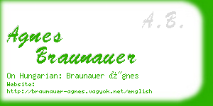 agnes braunauer business card